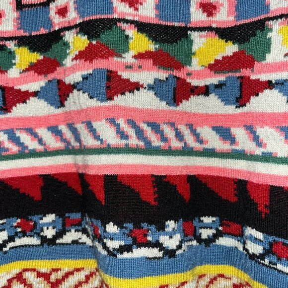 ALDO MARDINS Anthropologie Annistyn Mixed Leopard Print & Coloful Knit Kimono M - Picture 7 of 13